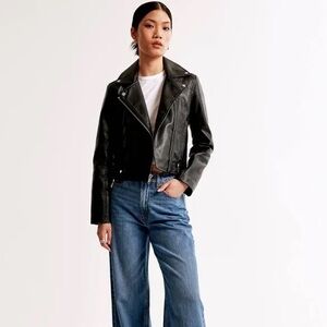 Abercrombie Moto Jacket - size S (with wear and tear)